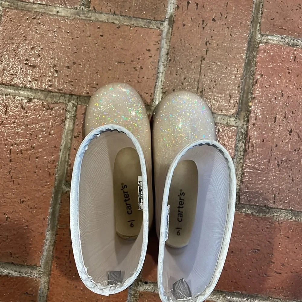 Carter's‎ Glittery Rain Boots - Silver